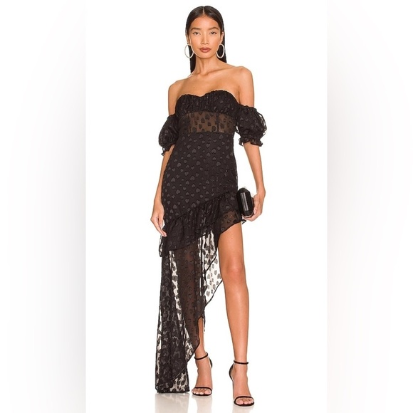 Majorelle | Kayleigh Gown In Black With Hearts Size S NEW - Picture 2 of 7